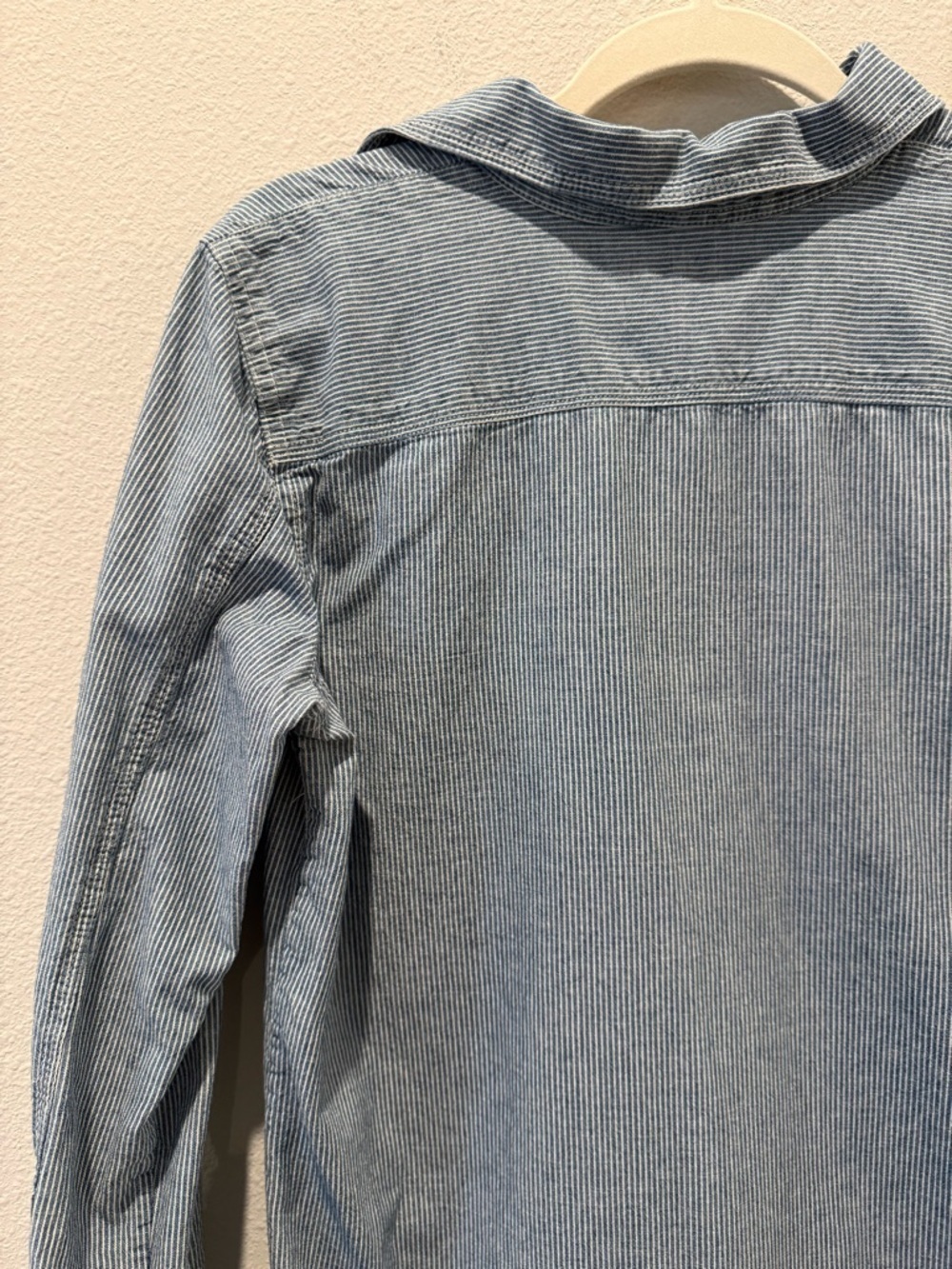 Lauren Ralph Lauren Button Down Blue Denim Pinstripe Vintage Shirt Dress XS - Picture 6 of 8